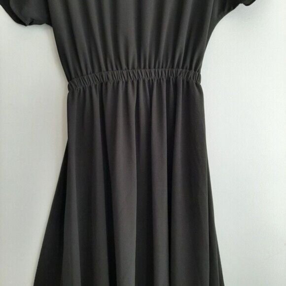 OAK + FORT / Open Cut-Out Back Midi Dres Black Flowy Sz S - Picture 6 of 13